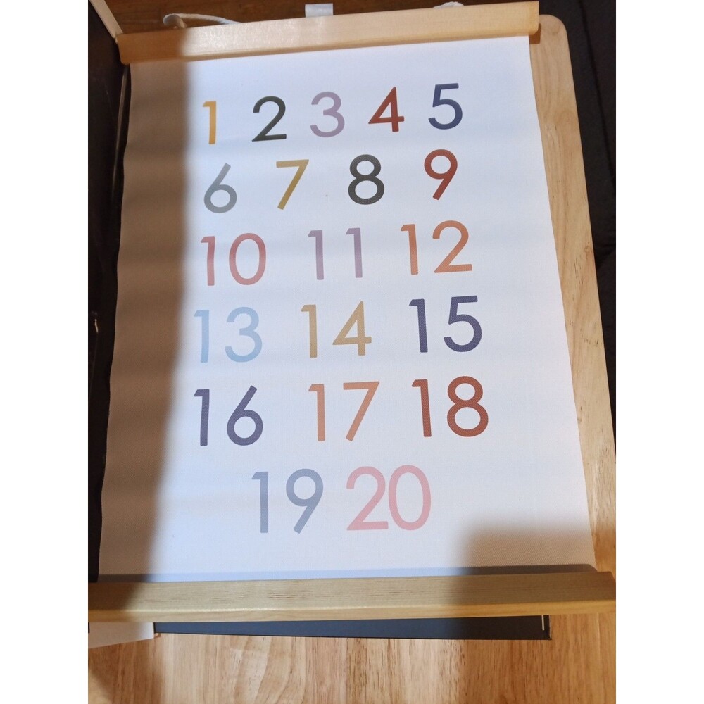 HubbgDesign Rainbow Numbers Canvas Poster, Counting 1-20 Poster, Educational...